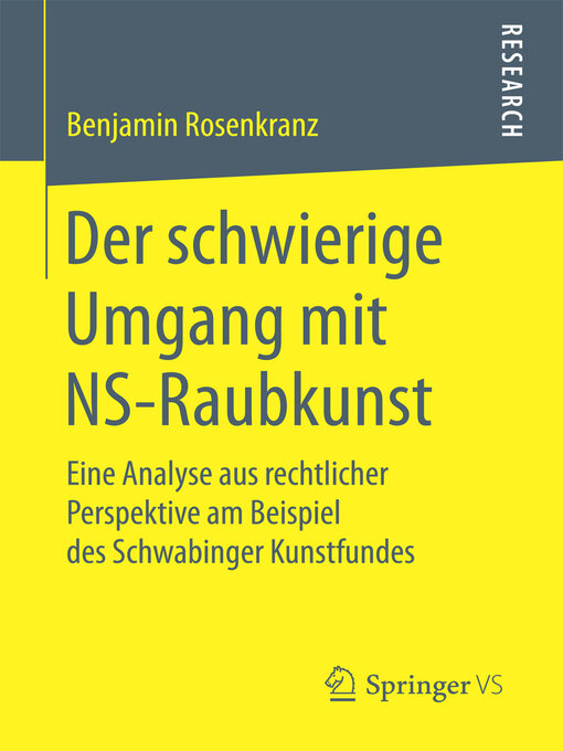 Title details for Der schwierige Umgang mit NS-Raubkunst by Benjamin Rosenkranz - Available